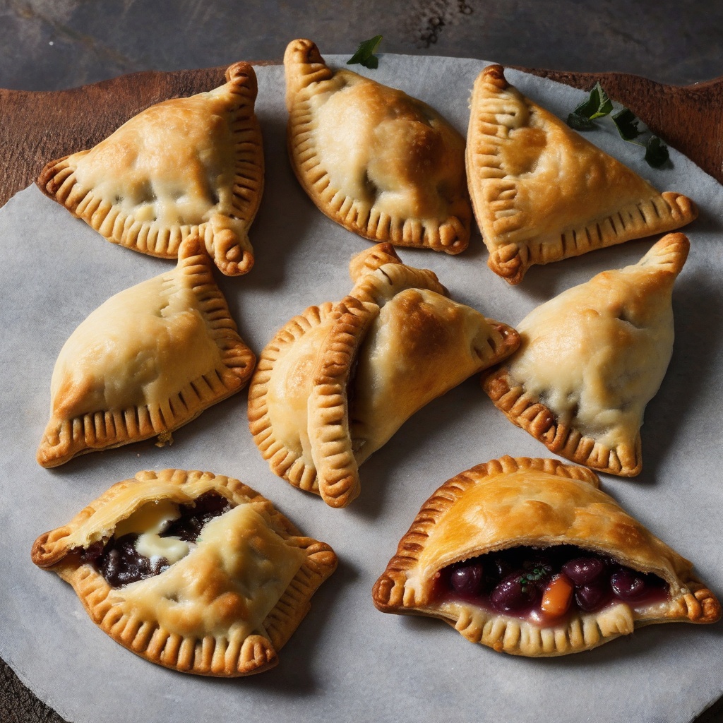 Various hand pies showing different filling combinations