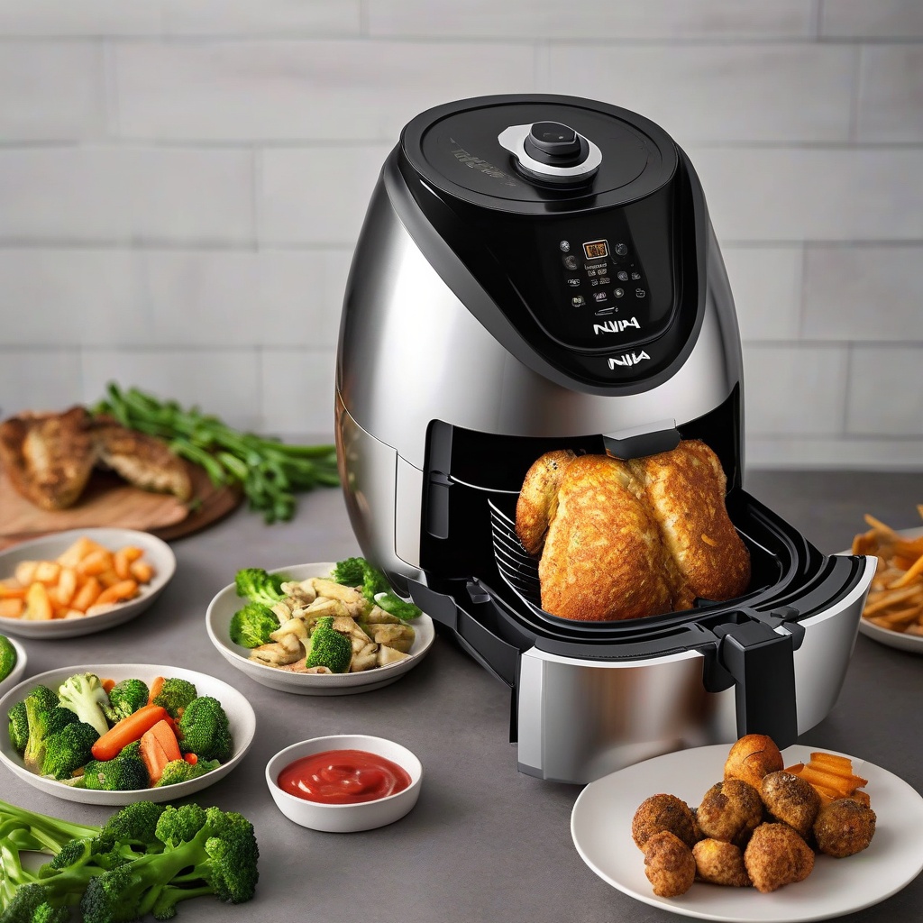 Ninja Air Fryer with healthy foods