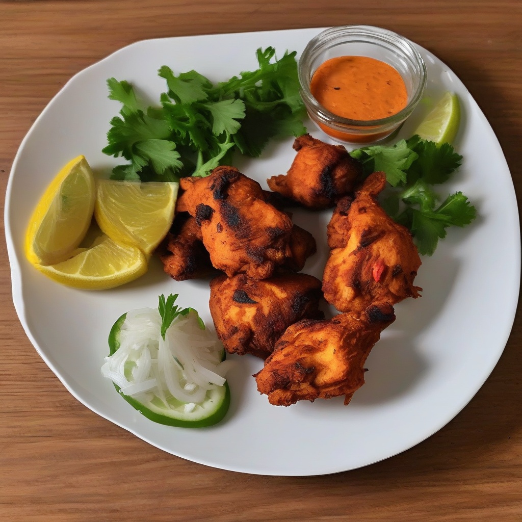 Air fried chicken tikka