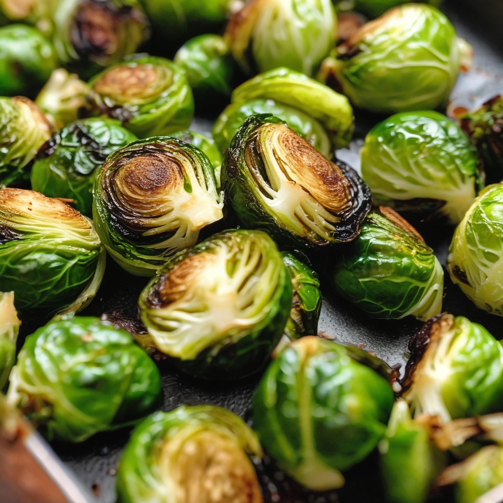 Air fried Brussels sprouts