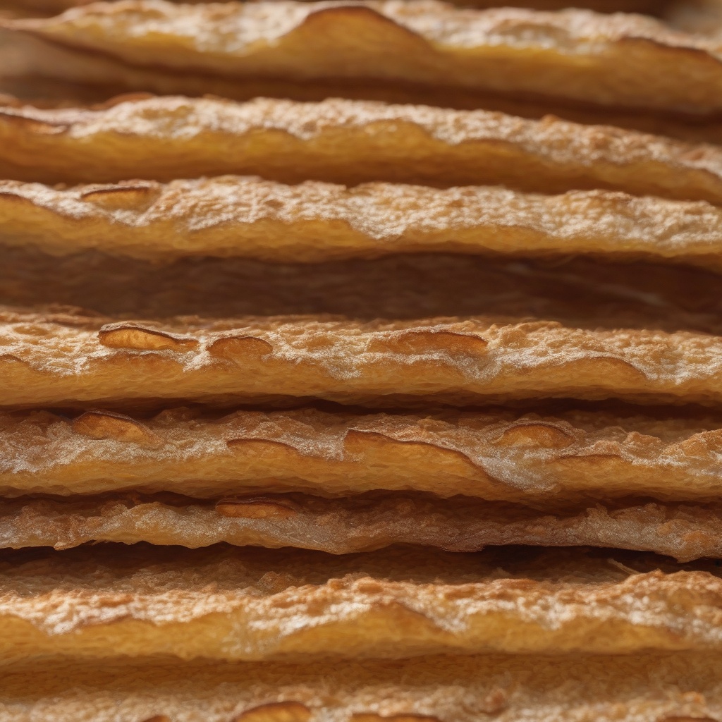 Close-up of crispy golden-brown socarrat layer