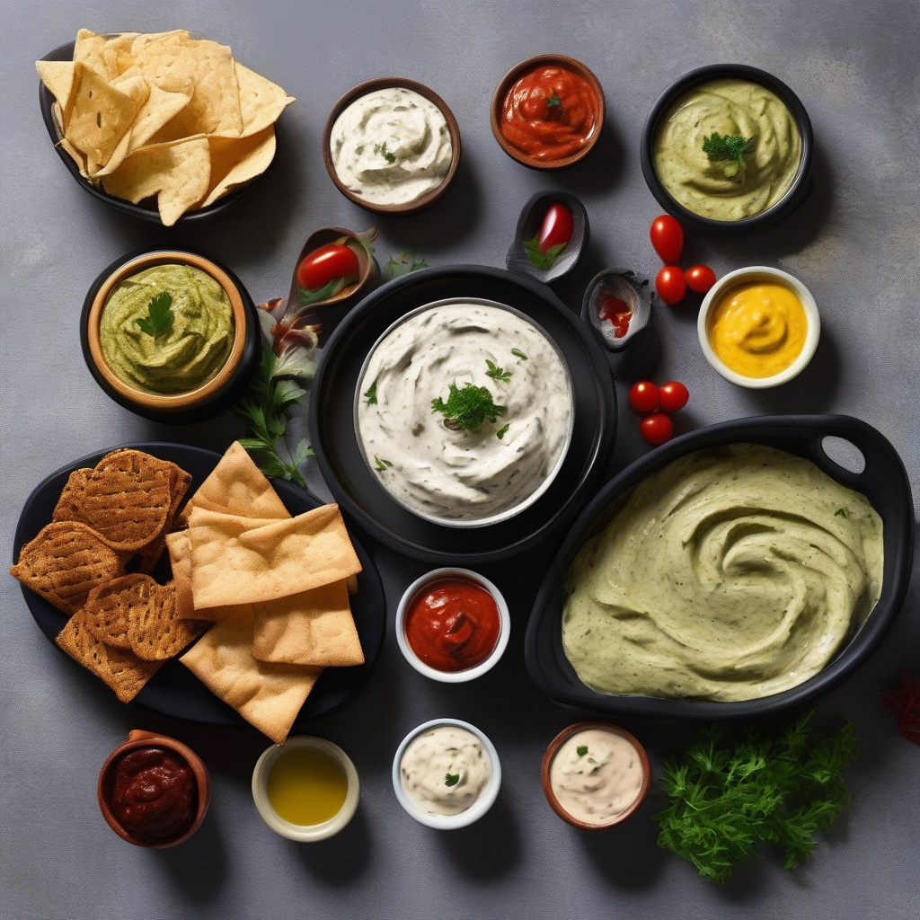 Serving suggestion with various dips