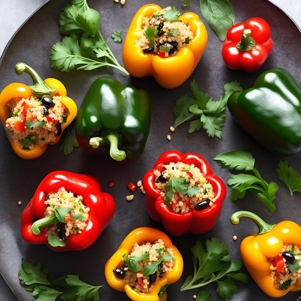 Mediterranean couscous stuffed peppers