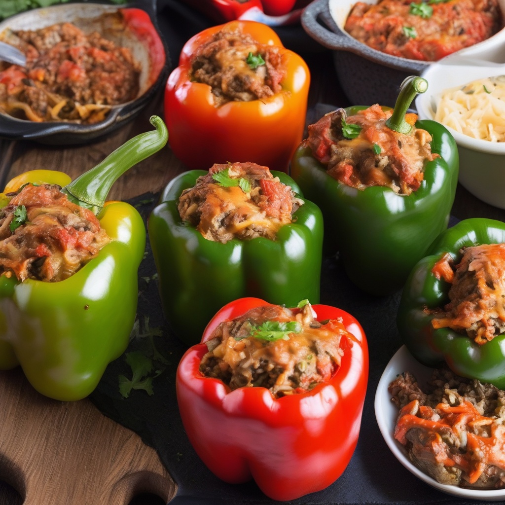 Properly cooked stuffed peppers